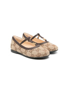 Ballerine per bambina Gucci Kids beige con caratteristica fibbia doppia GG 750605FACYJ 9754 GUCCI KIDS 