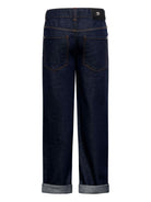 Jeans per bambino John Richmond Junior blu in denim con risvolto RBA25105JE DENIM BLUE JOHN RICHMOND JUNIOR 