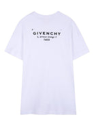 Abito per bambina Givenchy Kids  bianco con stampa logo sul davanti H31225 10P GIVENCHY KIDS 