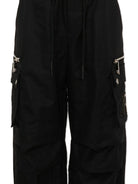 Pantaloni cargo per bambino John Richmond Junior nero elasticizzato in vita RBP26049PA BLACK JOHN RICHMOND KIDS 