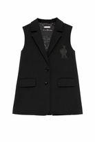 Gilet per bambina John Richmond Junior nero con decorazione RGP26062GC BLACK JOHN RICHMOND KIDS 