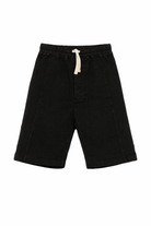 Shorts per bambino Rick Owens Kids neri con chiusura a coulisse BG01F3373FP 09 RICK OWENS KIDS 
