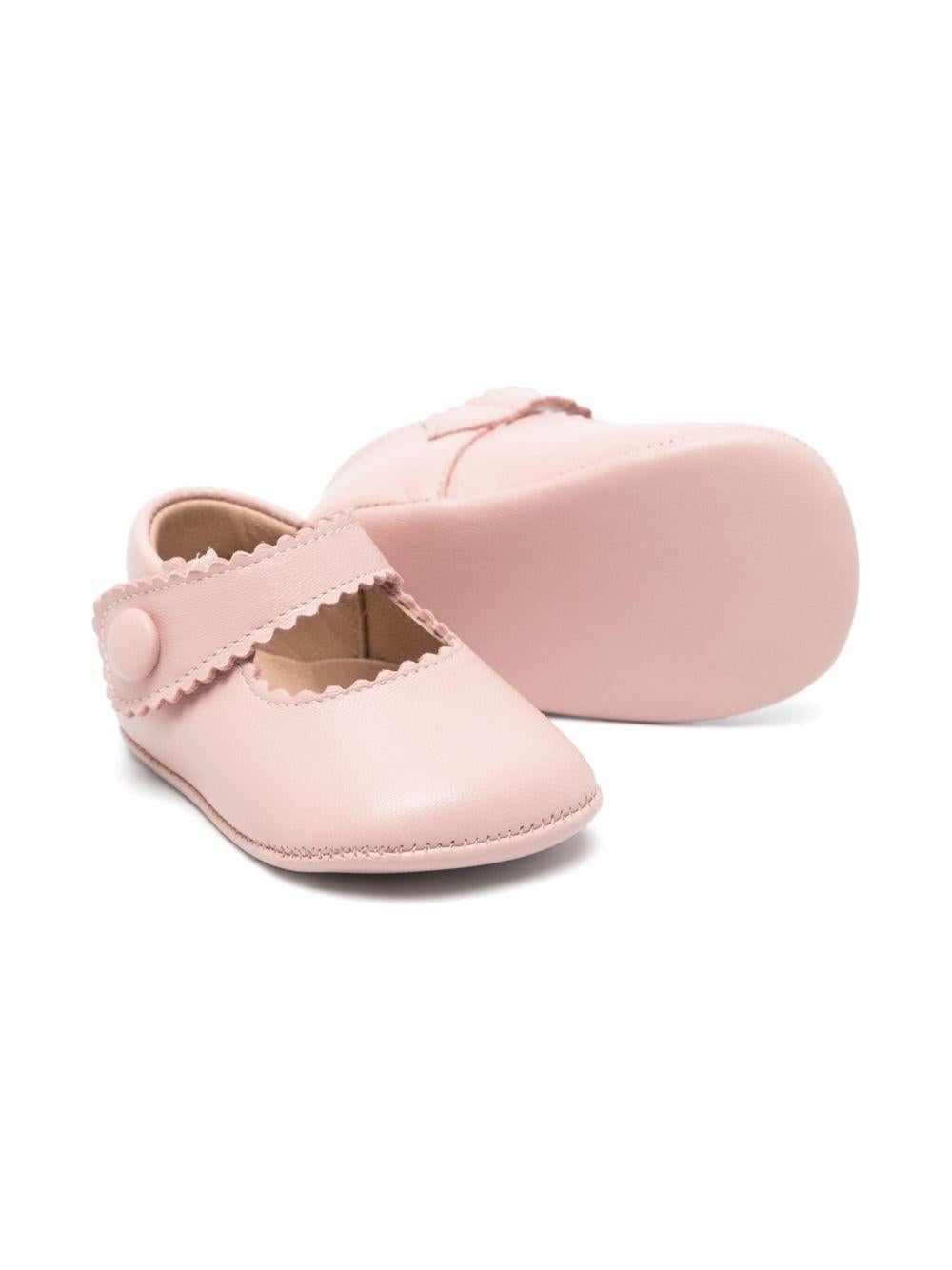 Scarpe primi passi per neonata Eli1957 rosa con soletta in pelle con logo 0347AL ROSPALE ElI 