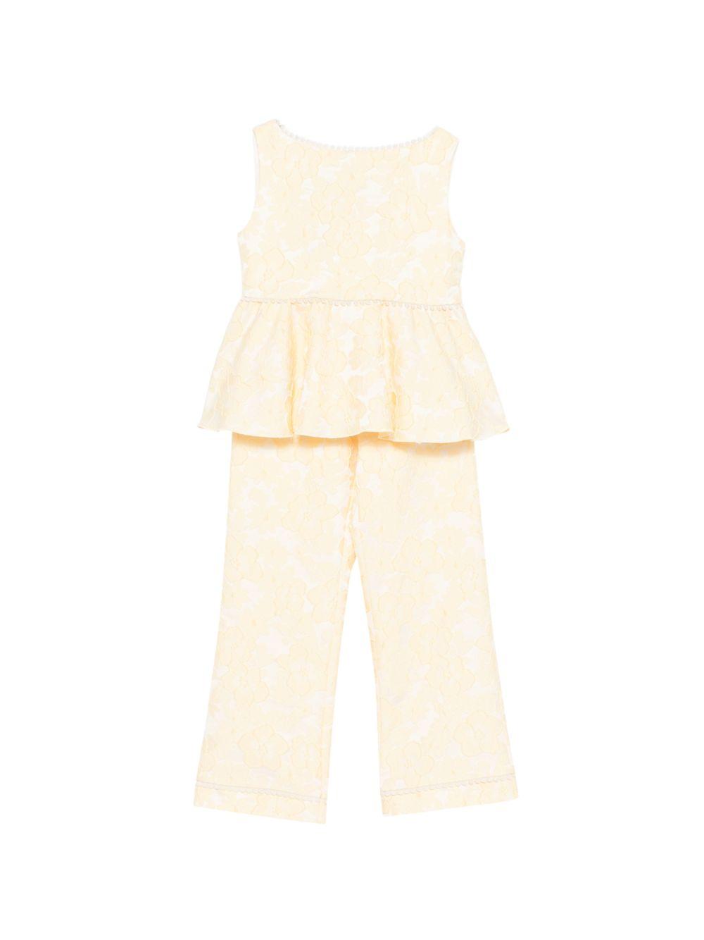 Set due pezzi per bambina La stupenderia gialli con dettaglio floreale 2CJCT74 X09 LA STUPENDERIA KIDS 