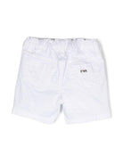 Shorts per neonato Emporio Armani Kids bianchi con applicazione con logo 8NHS01 4N7LZ 0100 EMPORIO ARMANI KIDS 