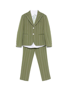 Completo tre pezzi comfort per bambino Colorichiari verde con motivo a righe MC508029 4135 36 COLORICHIARI KIDS 