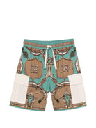 Pantaloncini per bambino Dolce & Gabbana Kids multicolore a fantasia L44Q18 G7P2K HV5XH DOLCE & GABBANA KIDS 