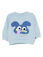 Felpa per neonato Molo blu con stampa ricamata 6S26J203 5614 MOLO KIDS 