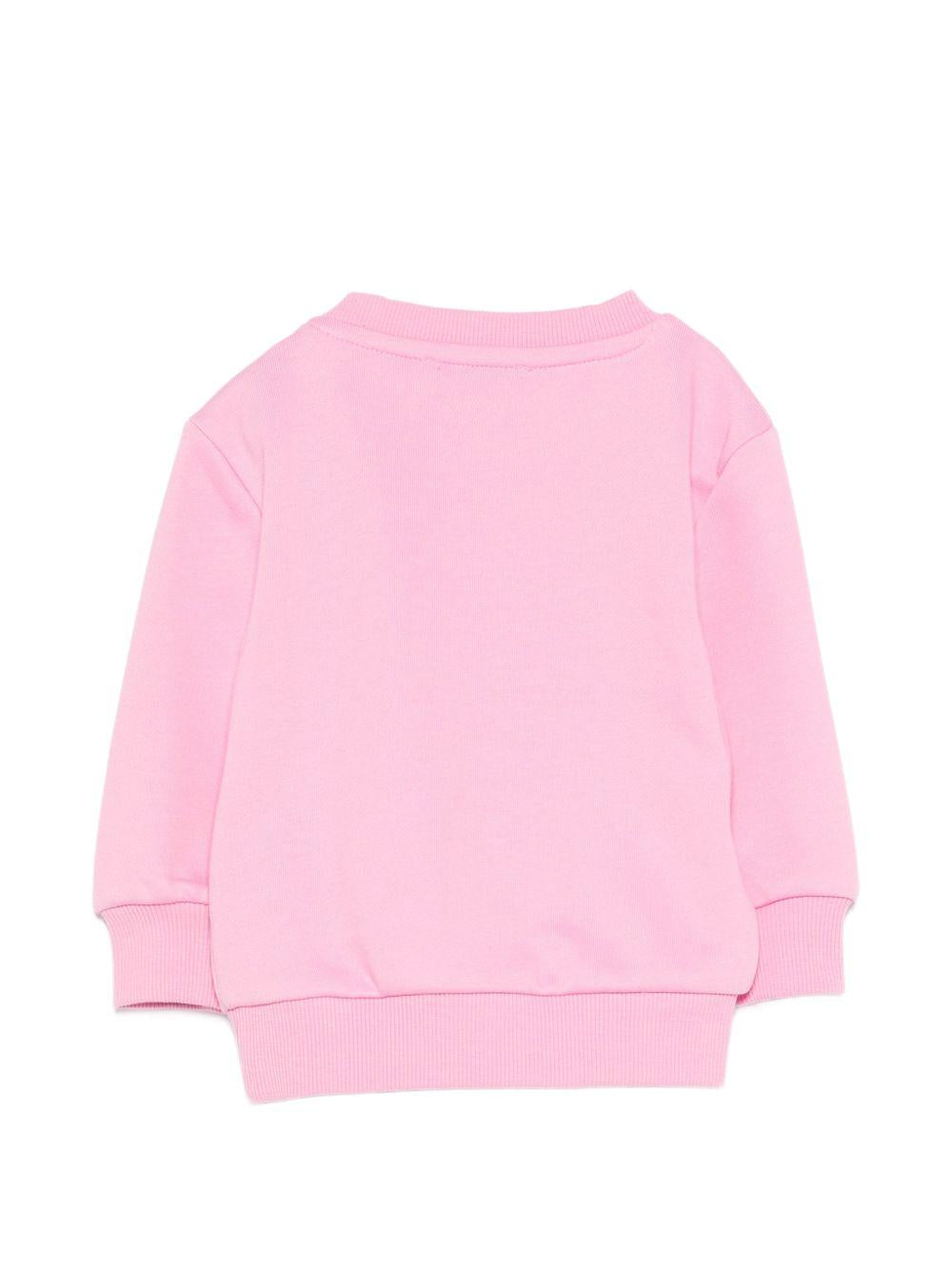 Felpa per neonata John Richmond Junior rosa con dettaglio logo RIP26036FE PINK BEGONIA JOHN RICHMOND KIDS 