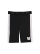 Shorts per bambina Kenzo Kids nero con logo a fiori K61640 09B KENZO KIDS 