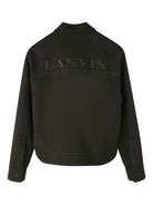 Giacca per bambina Lanvin Enfant nero con logo ricamato N30258 U60 LANVIN 