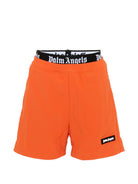 Costume da bagno per bambino Palm Angels Kids arancione con logo in vita PBFD005S26FAB001 030 PALM ANGELS KIDS 