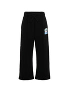 Pantaloni sportivi per bambino Casablanca Kids neri con applicazione laterale KPF26JTR26501 PALM CASABLANCA KIDS 