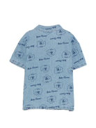 Camicia per bambino Bobo Choses denim con stampa grafica Pickle The Dog B126AC037 461 BOBO CHOSES KIDS 