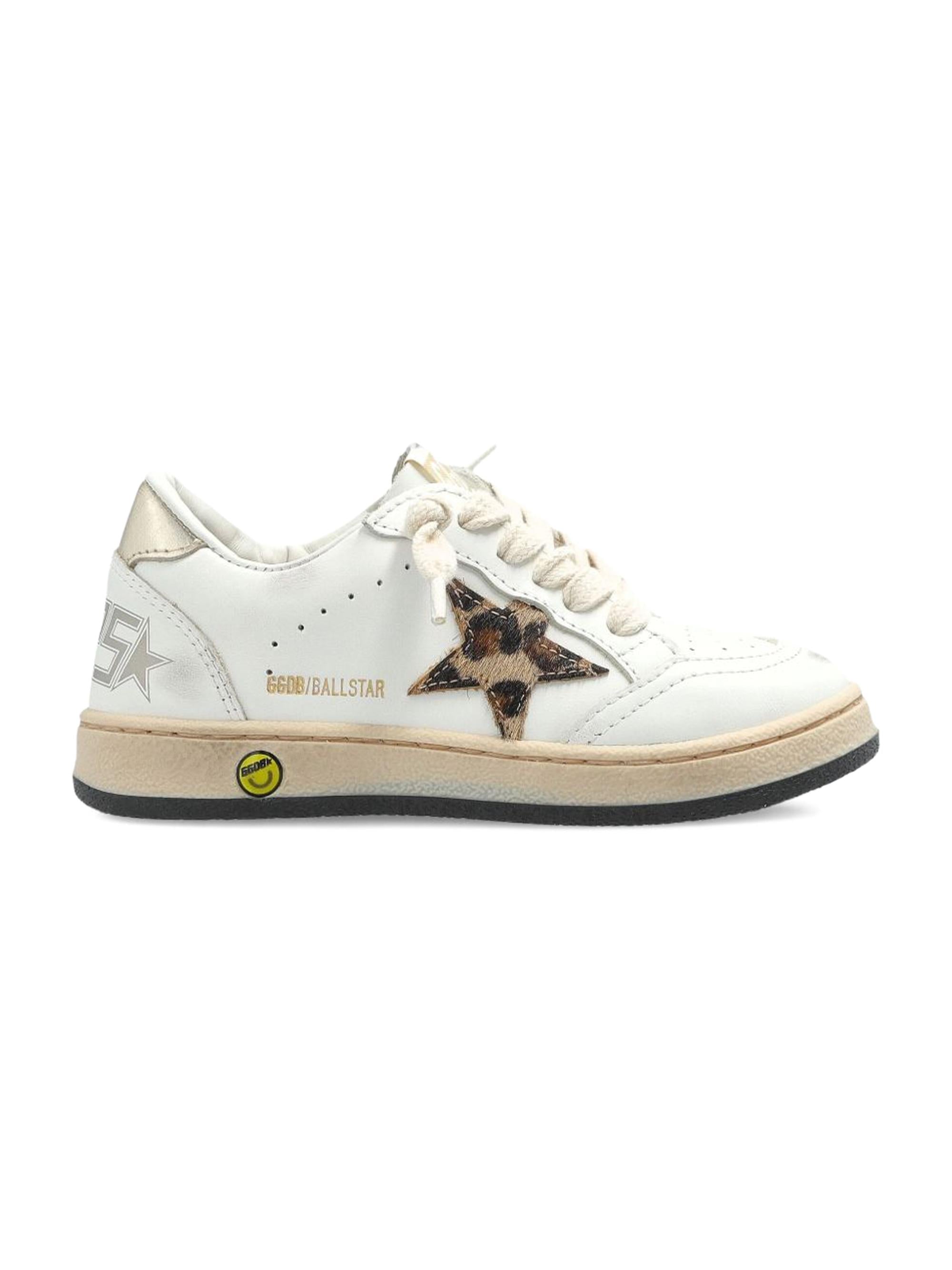 Sneakers Ballstar per bambino Golden Goose Kids bianche con applicazione a stella F00439F008047 12380 GOLDEN GOOSE KIDS 