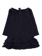 Abito per neonata Moncler Enfant blu con colletto alla Peter Pan K29518I0000189A23 778 MONCLER ENFANT 