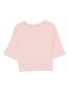 T-shirt per bambina Off-White Kids rosa con logo OGAA019F25JER002 3B07 OFF WHITE KIDS 