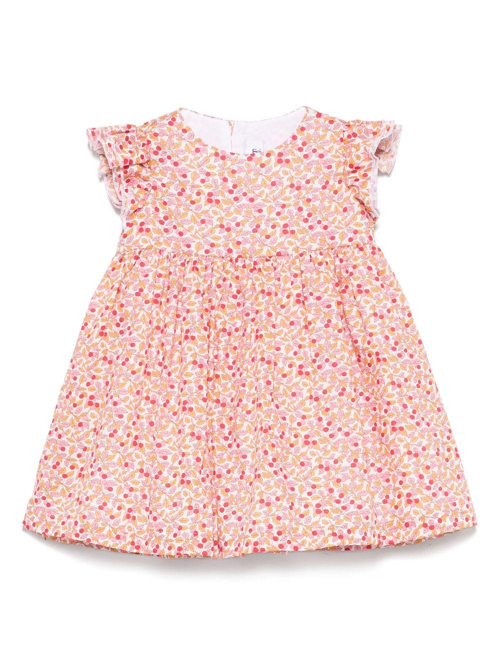 Abito Liberty per neonata Il Gufo rosa con pantaloncini abbinati P25VM791C4139NB 249 IL GUFO 