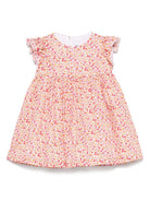 Abito Liberty per neonata Il Gufo rosa con pantaloncini abbinati P25VM791C4139NB 249 IL GUFO 