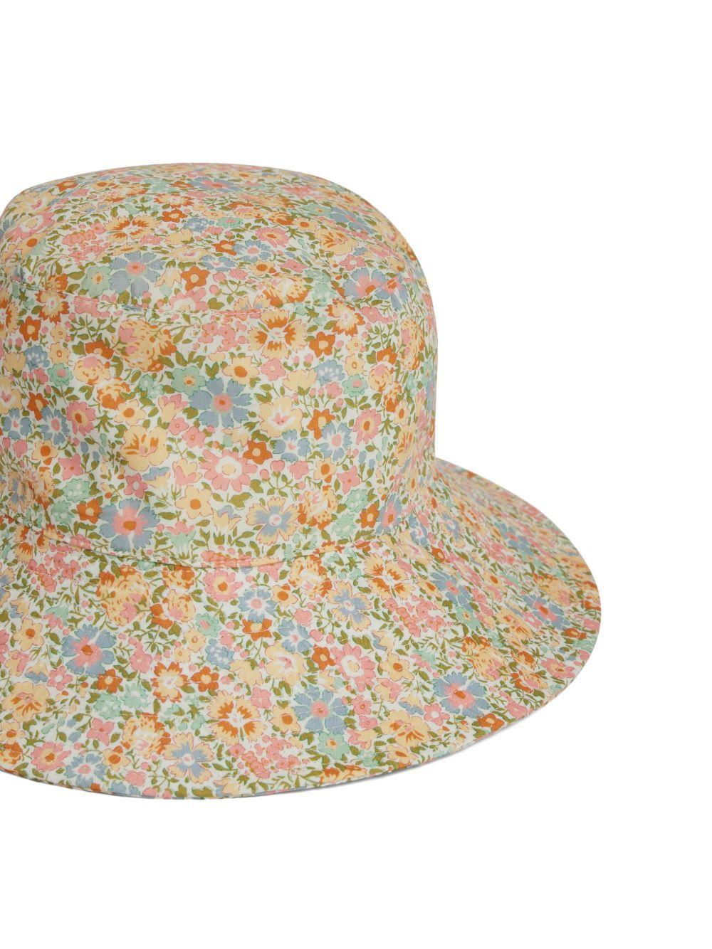 Cappello per bambina Bonpoint Faye multicolore con stampa a fiori S05GACW00007 525C BONPOINT KIDS 