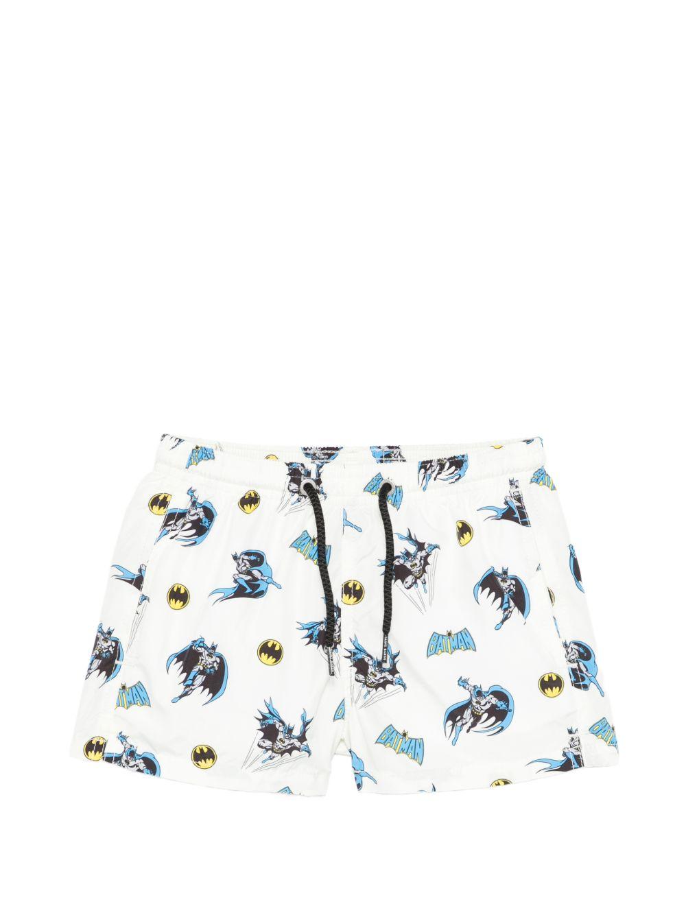 Costume da bagno per bambino MC2 Saint Barth Kids x Bat-Man bianco JEA0004 03753L MC2 ST. BARTH KIDS 