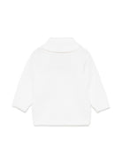 Cardigan in cashmere per neonato La Stupenderia bianco con chiusura frontale con bottoni revers WCCR23 800 LA STUPENDERIA 