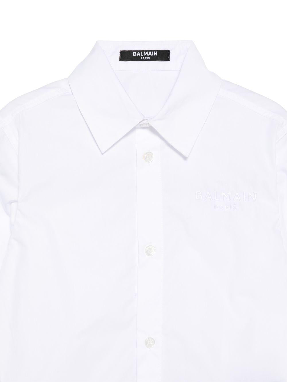 Camicia per bambino Balmain Kids bianca con colletto classico BY5P60 P0562 100BC BALMAIN KIDS 