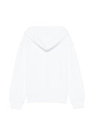 Felpa per bambini Moschino Kids bianchi con tre Teddy Bear HQF07KLCA89 10101 MOSCHINO KIDS 