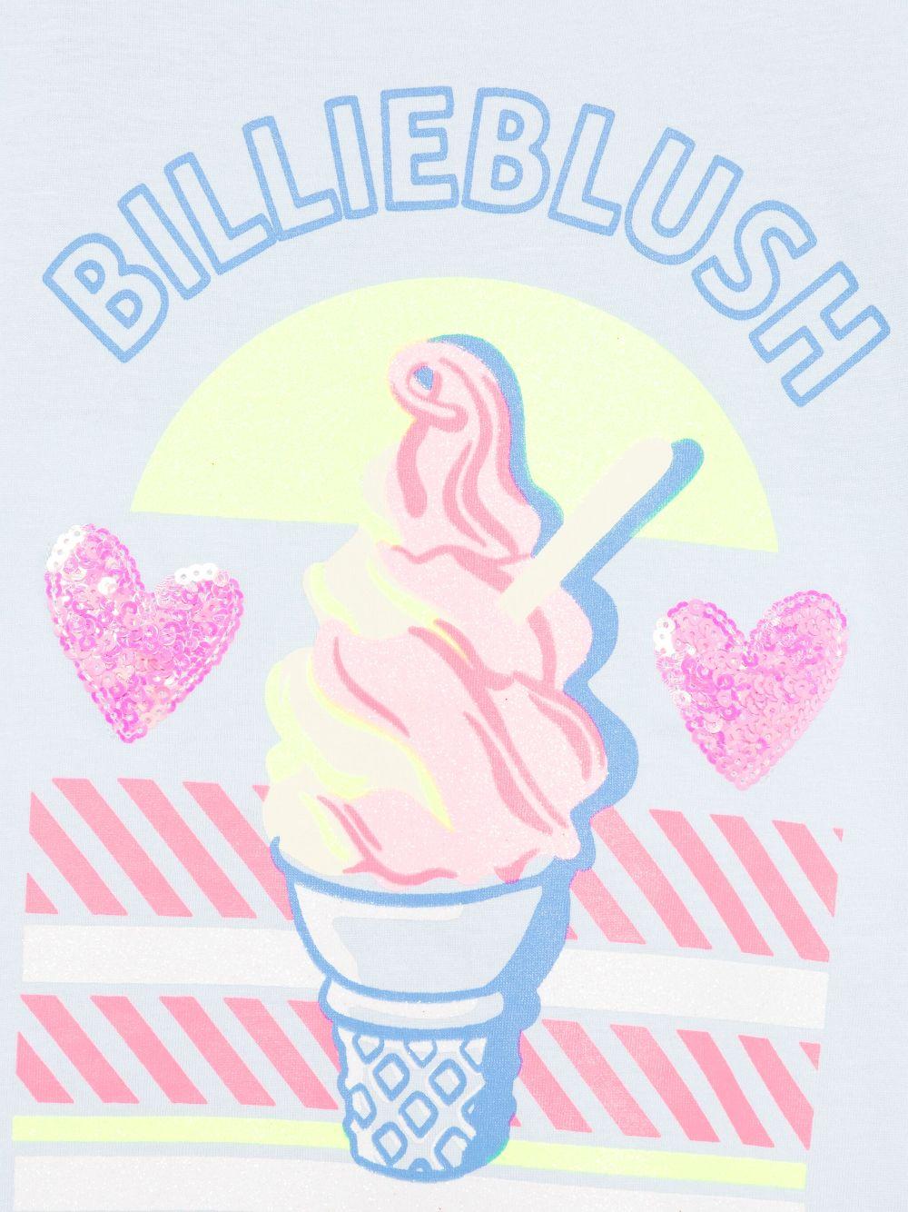 T-shirt per bambina Billieblush azzurro con stampa gelato U20954 76F BILLIEBLUSH 