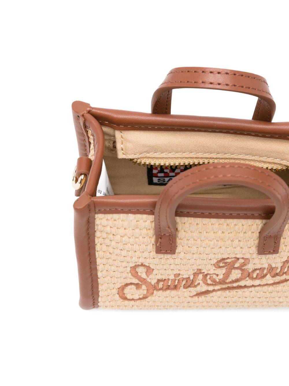 Borsa Vivian micro MC2 Saint Barth beige con trama intrecciata VIMS001 00368L MC2 ST. BARTH KIDS 