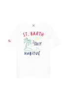 T-shirt per bambino MC2 Saint Barth Kids bianca con dettaglio ricamato PRL0001 00320L MC2 ST. BARTH KIDS 