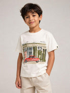 T-shirt per bambino Bonpoint bianca con stampa grafica W06BTSK00001 102 BONPOINT KIDS 