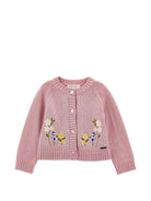 Cardigan per neonata Monnalisa Kids rosa con ricamo floreale 39H804 8060 0094 MONNALISA KIDS 