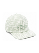 Cappello per bambino Fendi Kids verde con logo all-over JFP082 AWF6 F0QG2 FENDI KIDS 