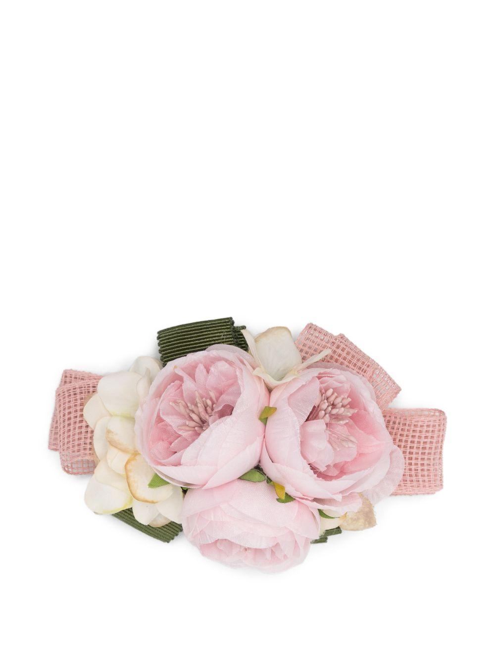 Fermaglio per capelli per bambina Colorichiari rosa con fiori FL938541 AF774 84 COLORICHIARI KIDS 