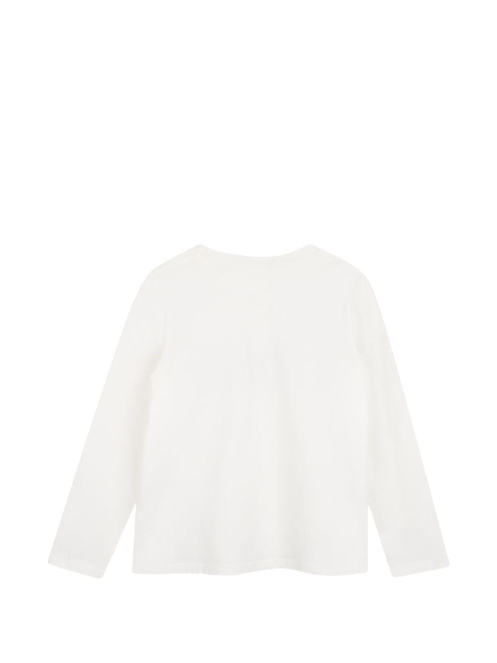 T-shirt per bambina Chloè Kids bianca con stampa logo sul davanti C21299 117 CHLOE' KIDS 