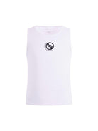Canotta per bambina Stella McCartney Kids bianca con logo sul davanti a contrasto TY8B92 Z2016 100 STELLA McCARTNEY KIDS 