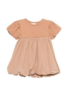Abito Mallia per neonata Donsje marrone con maniche a palloncino 4114100 00035 DONSJE KIDS 