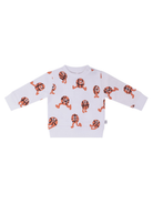 Felpa per neonato Stella McCartney Kids bianca con stampa basketball all-over TY4600 Z3566 100MC STELLA McCARTNEY KIDS 