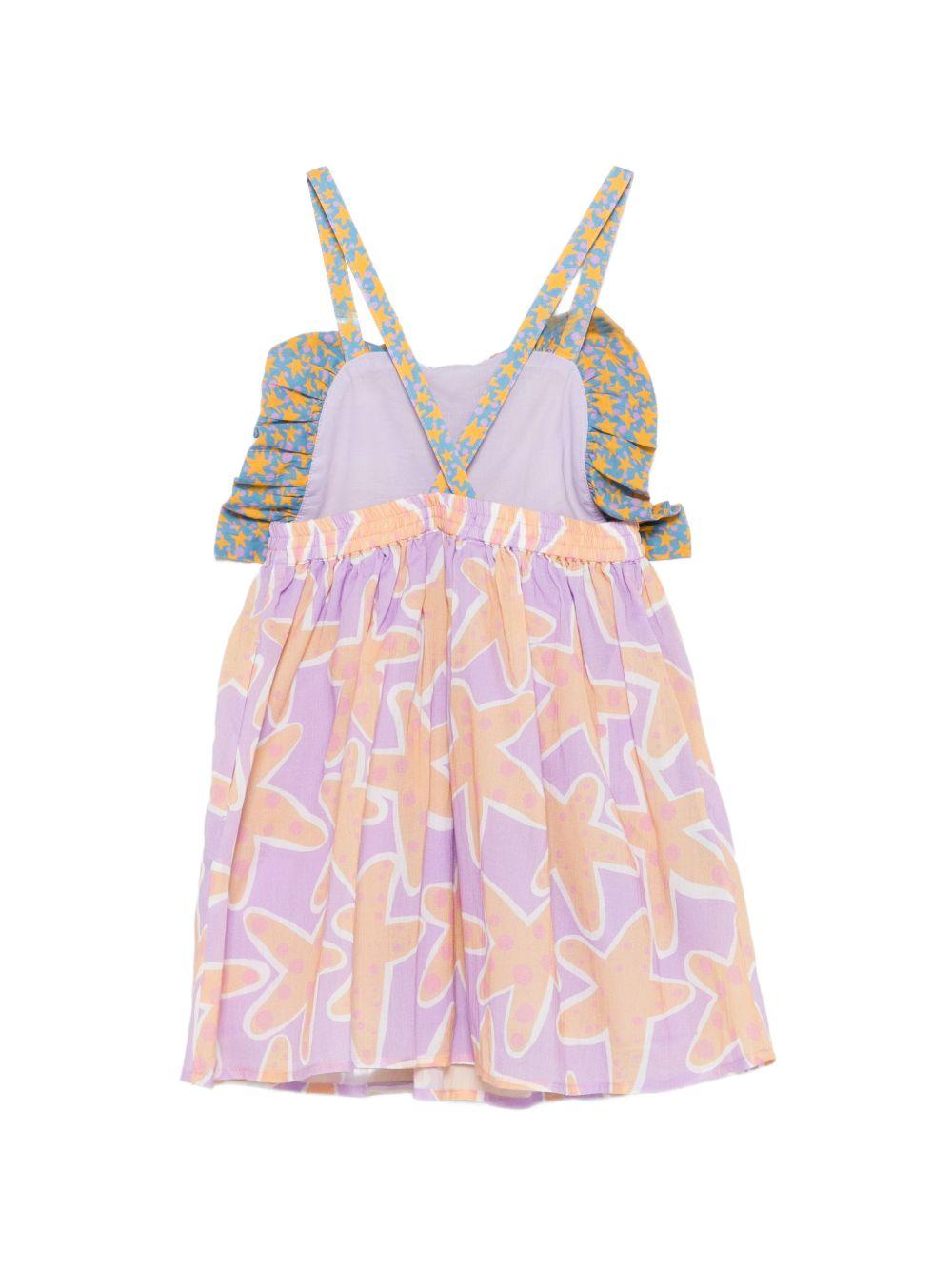 Abito per bambina Stella McCartney Kids multicolore con stampa stelle marine TY1B32 Z3443 539MC STELLA McCARTNEY KIDS 
