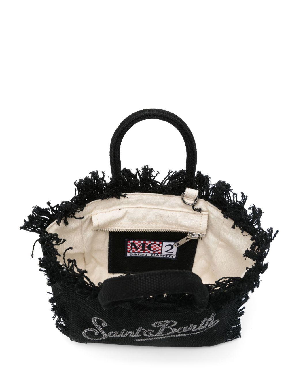 Borsa Vanity Mini MC2 Saint Barth nera con logo impreziosito da strass VAMI001 02563L MC2 ST. BARTH KIDS 
