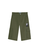 Cargo corti per bambino Kenzo Kids verde con applicazione K61644 64B KENZO KIDS 