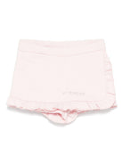 Bermuda con logo per neonata Givenchy Kids rosa con rifinitura con ruches H30660 44Z GIVENCHY KIDS 