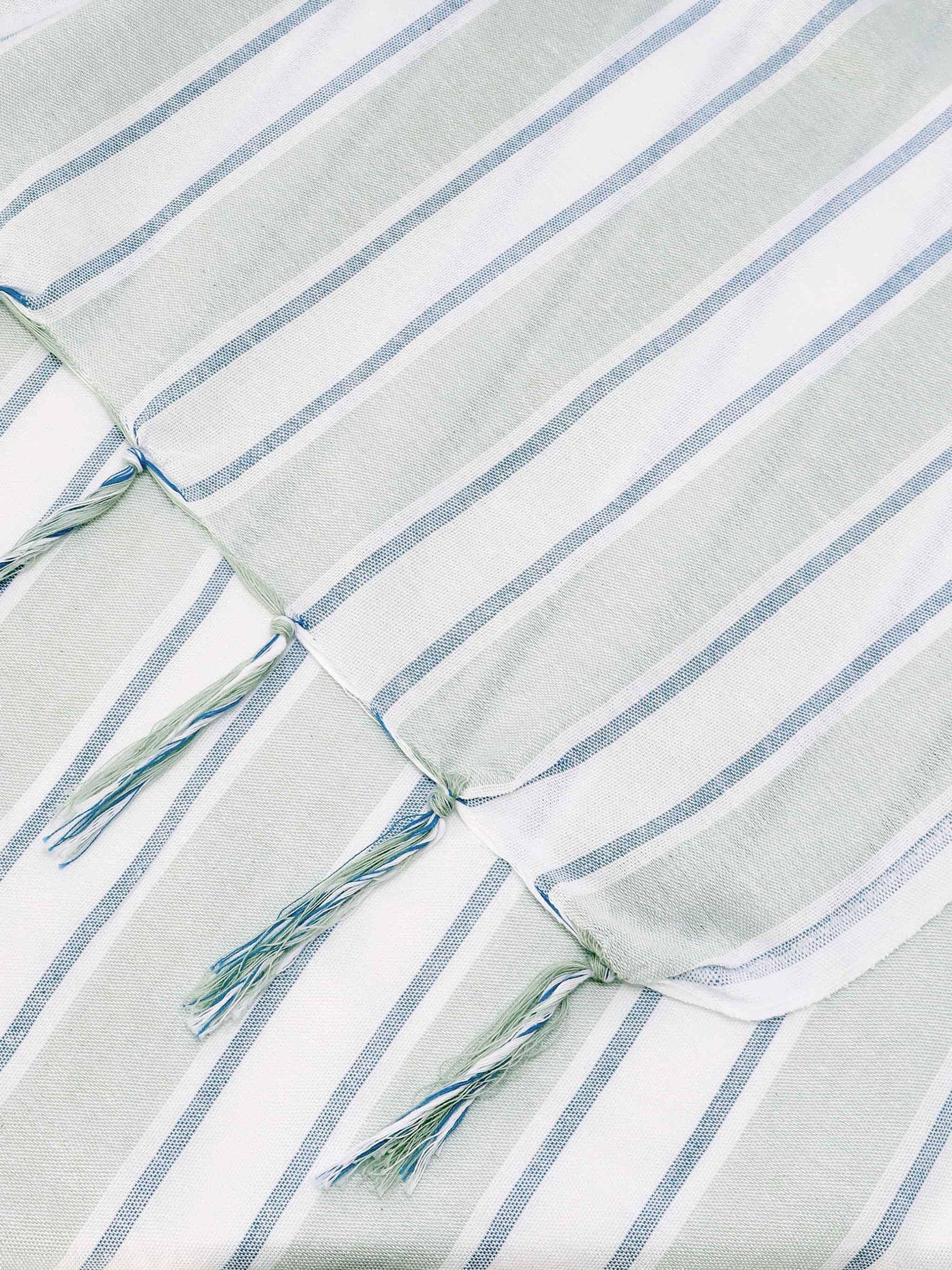 Telo mare MC2 Saint Barth bianco e azzurro con motivo a righe FOUL002 00937L MC2 ST. BARTH KIDS 