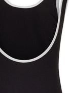 Costume per bambina Balmain Kids nero con stampa logo sul davanti BXCA0D Z0005 930BC BALMAIN KIDS 