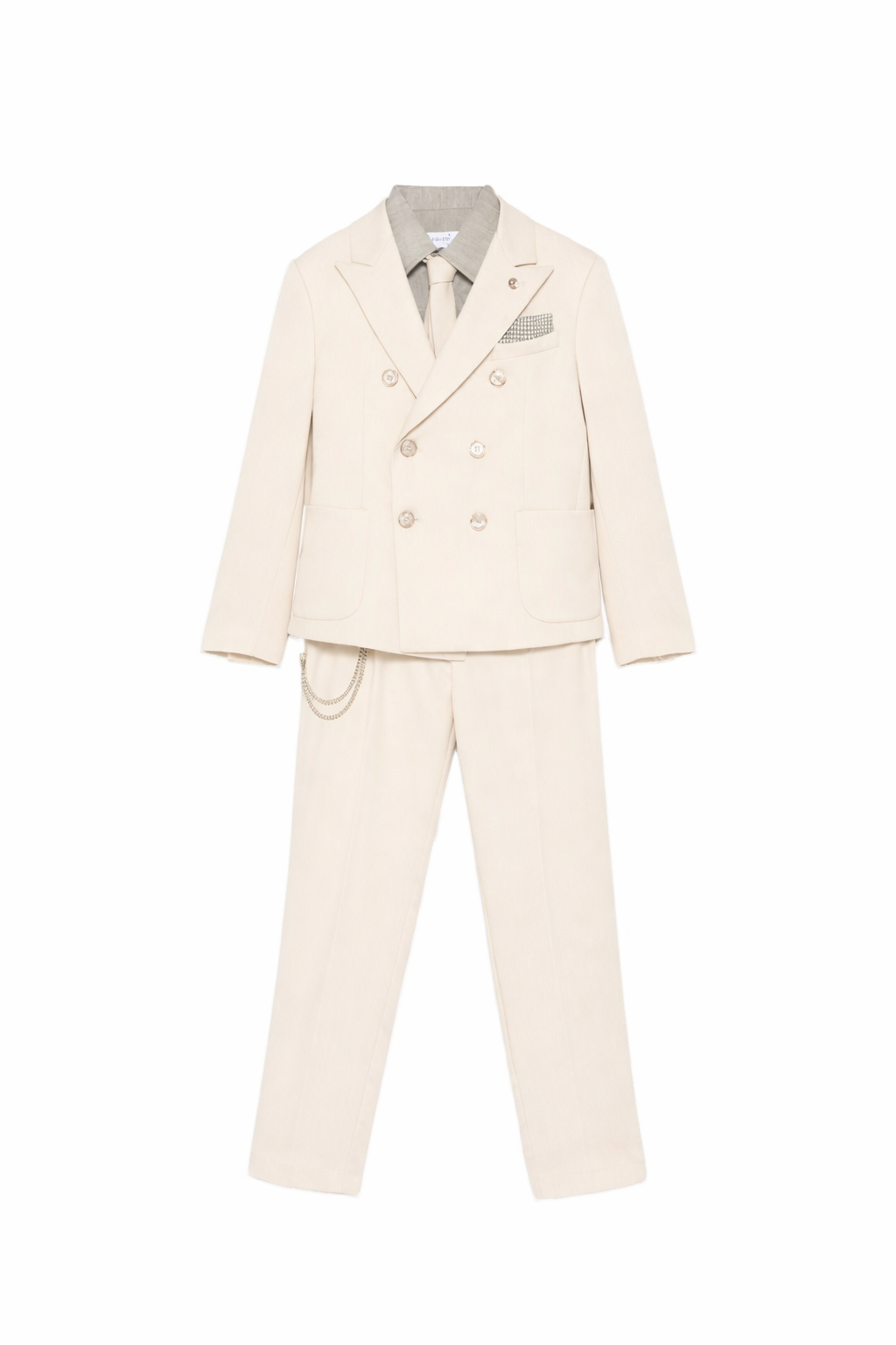 Completo per bambino Colorichiari beige modello doppiopetto (5 pezzi) MJ508360 4893 21 COLORICHIARI KIDS 