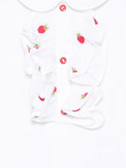 T-shirt per bambina Monnalisa bianca con ruches sul davanti 31G618 7201 0099 MONNALISA KIDS 