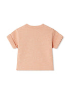 T-shirt per neonata Bonpoint Clelie arancione con dettaglio con applicazione S05XSWK00001 137 BONPOINT KIDS 
