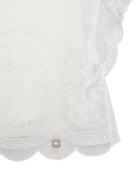 Top per bambina Elie Saab Junior bianco con dettagli ricamati EFTP028TS1110 CRM ElIE SAAB KIDS 