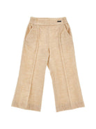 Pantaloni per bambina Monnalisa Kids beige con tessuto a coste 17H405 8852 003M MONNALISA KIDS 